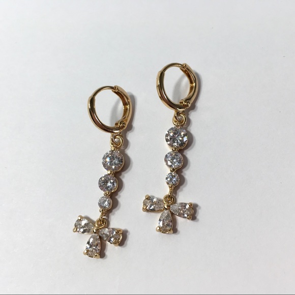 New Dangling earrings teardrops gold filled - Picture 2 of 8